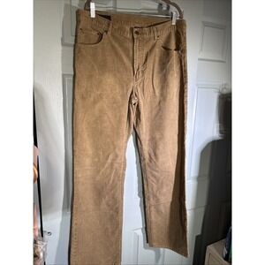 Banana Republic Pants Men 36 x 34 Beige Corduroy 100% Cotton Straight Leg